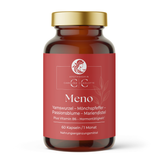 Meno Kapseln von Apothekerin Caroline Charlotte in der Braunglasflasche